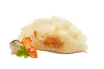 Gyoza de merluza y langostinos